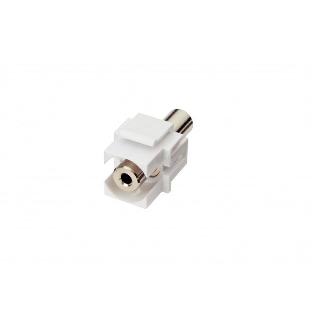 Adaptador/Doble Hembra audio Mini-Jack stéreo 3.5 mm Keystone blanco Excel