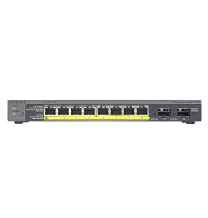 Switch 8 puertos Gigabit PoE & 2 puertos SFP Web Managed Netgear