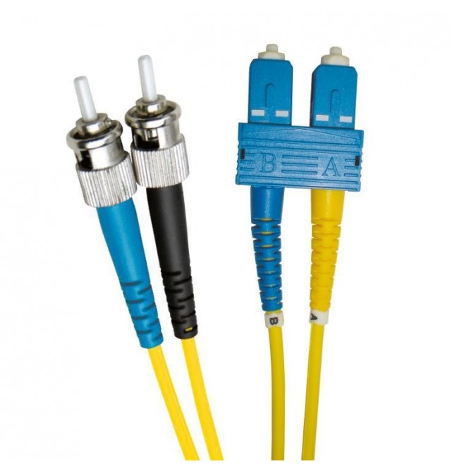 Latiguillo de fibra óptica ST/PC-SC/PC Dúplex Monomodo OS2 09/125