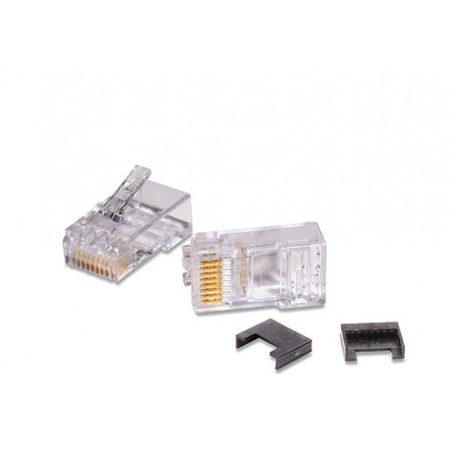 Conector RJ45 Macho 8 vías Cat.5e cable rígido/flexible Commscope:  6-557315-3