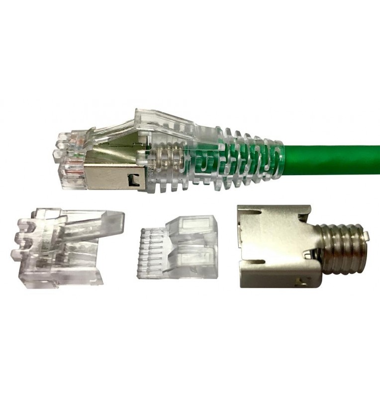 Conector RJ45 de categoría 6 para crimpar compatible con cable UTP