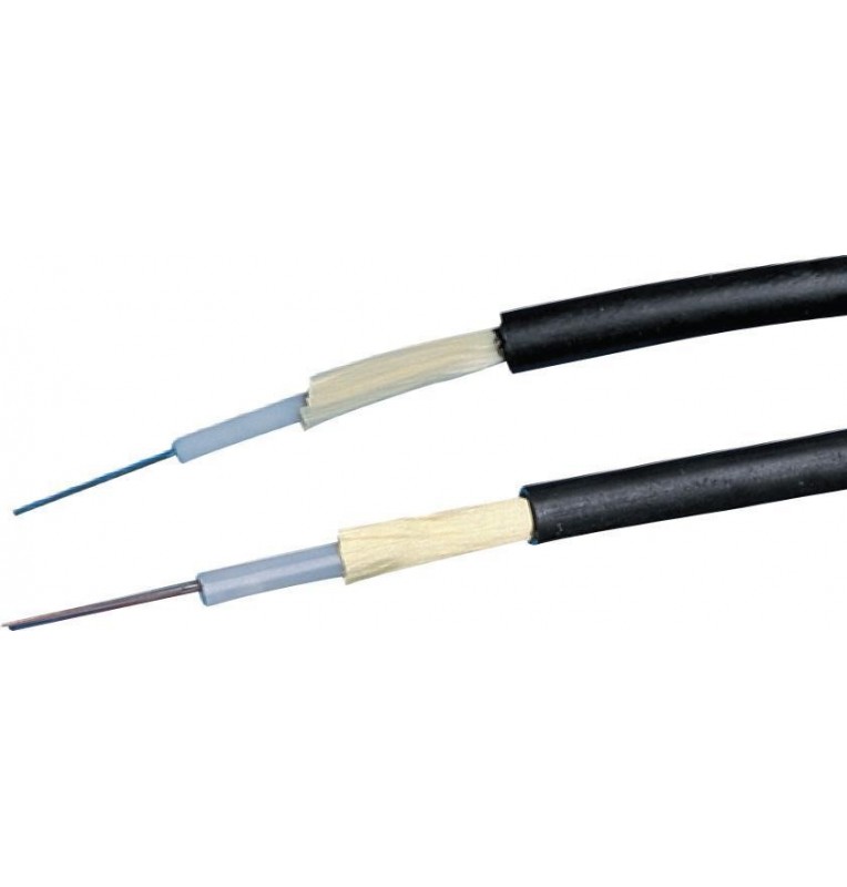 Cable fibra óptica exterior multimodo. Armadura metálica CST, cubierta LSZH  color Azul