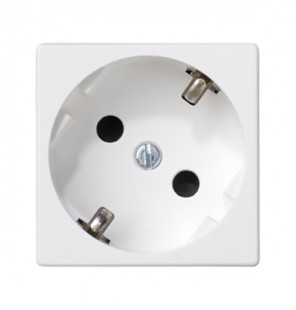 Base eléctrica K45 embornamiento a tornillo con obturador de protección blanca Simon. Ref: K01-9