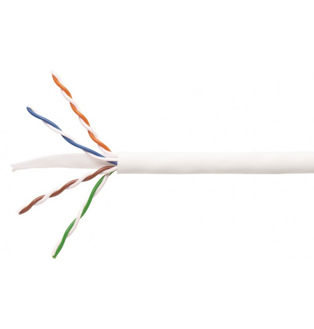 Cable Cat.6 4 pares UTP LSZH color blanco CPR Cca ( caja 305 mts ) Commscope/AMP