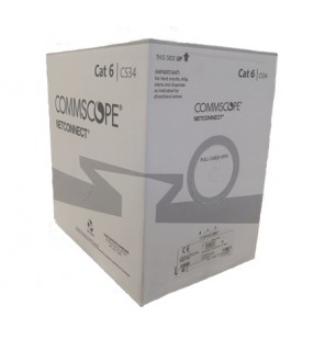 Cable Cat.6 4 pares UTP LSZH color blanco CPR Cca ( caja 305 mts ) Commscope/AMP