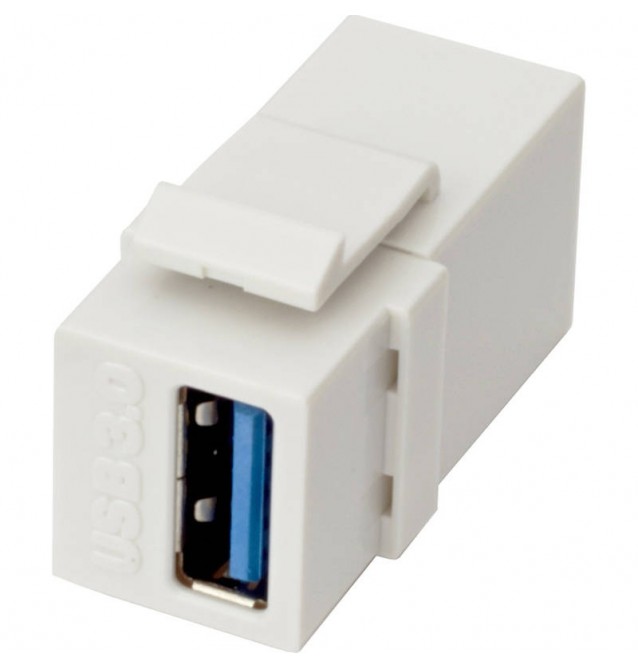 Adaptador/Doble Hembra USB 3.0 tipo A formato Keystone Excel