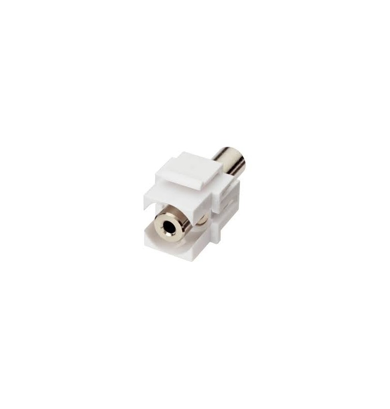 Adaptador/Doble Hembra audio Mini-Jack stéreo 3.5 mm Keystone blanco Excel