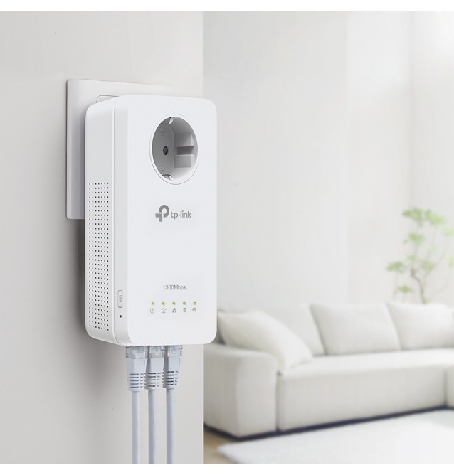 KIT Powerline Repetidor Wi-Fi AC Gigabit AV1300 con enchufe incorporado