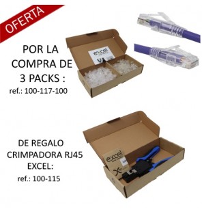 Toma hembra RJ45 UTP Categoria 6 blanca Excel