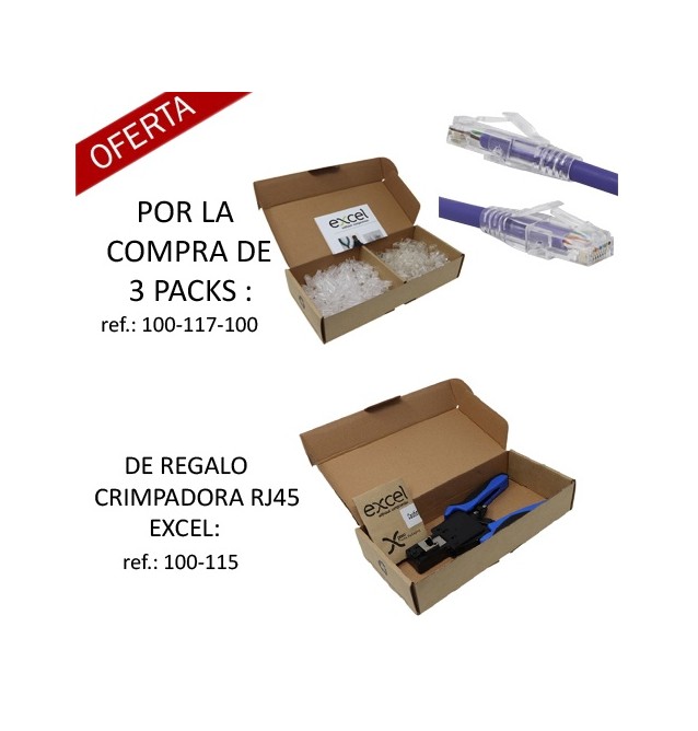 Toma hembra RJ45 UTP Categoria 6 blanca Excel