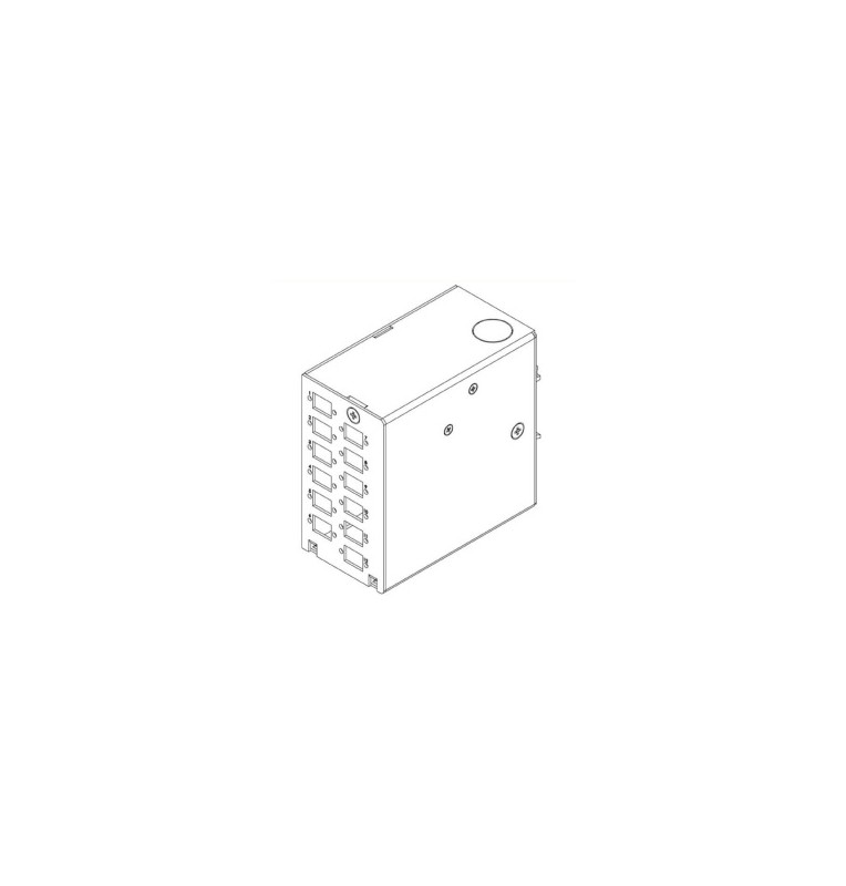 Caja DIN terminal de fibra óptica 12 adaptadores SC Simplex Multimodo