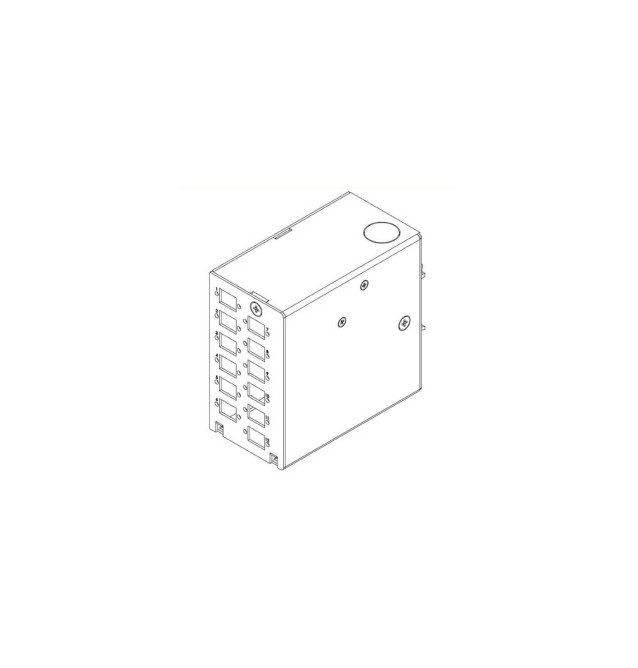 Caja DIN terminal de fibra óptica 12 adaptadores SC Simplex Multimodo