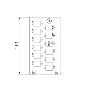 Caja DIN terminal de fibra óptica 12 adaptadores SC Simplex Multimodo