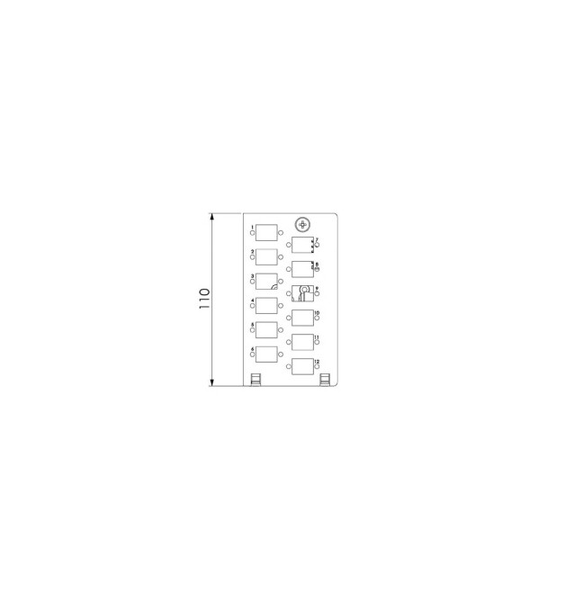 Caja DIN terminal de fibra óptica 12 adaptadores SC Simplex Multimodo