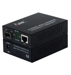 Conversor de medio Ethernet cobre 10/100/1000-TX (RJ45) a fibra con 1 slot vacío SFP 1Gbps
