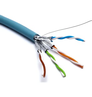Bobina cable U/FTP Cat.6A LSZH Color Azul Hielo CPR Dca (500 mts) Excel: 100-990