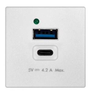 Placa K45 Cargador USB A+C de 5V-DC 4,2A