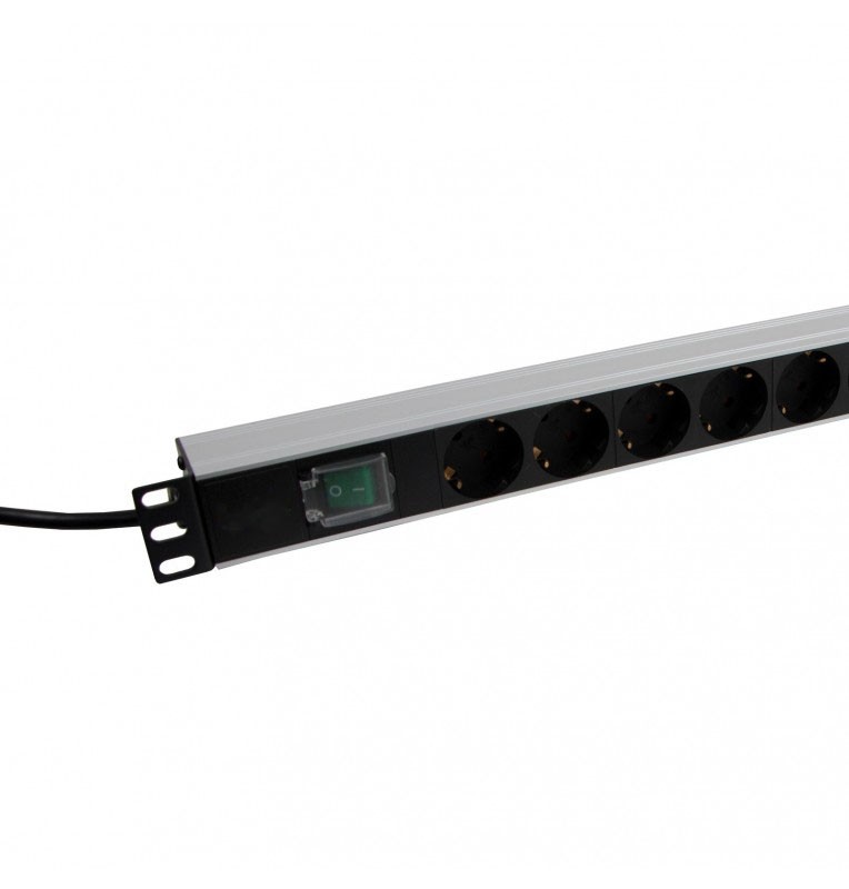 Regleta de enchufes para Rack 19 - 8 tomas con interruptor - Flexcom  Technology