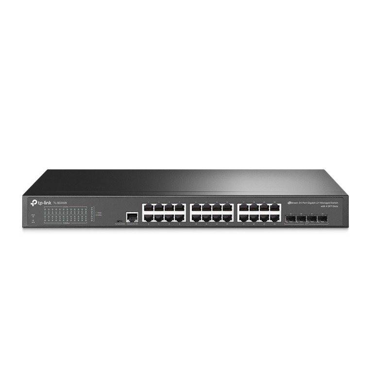 Switch gestionable JetStream de 24 puertos Gigabit L2 con 4 ranuras SFP TP-Link: TL-SG3428