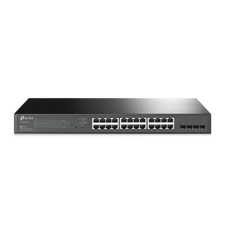 Switch Smart Gigabit JetStream de 24 puertos PoE+ y 4 ranuras SFP TP-Link: TL-SG2428P