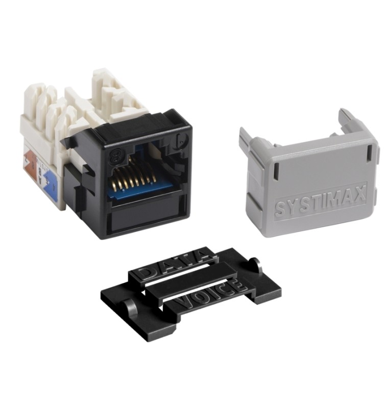 Toma UTP RJ45 Cat6A No apantallada. SYSTIMAX® GigaSPEED X10D® M-Series Modular. Color NEGRO.  Ref : 760092361