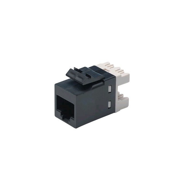 Toma hembra RJ45 UTP Categoria 6 SL negra. Commscope AMP1375055-2