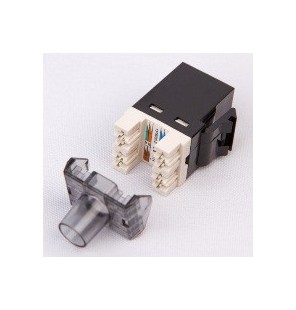 Toma hembra RJ45 UTP Categoria 6 SL negra. Commscope AMP1375055-2